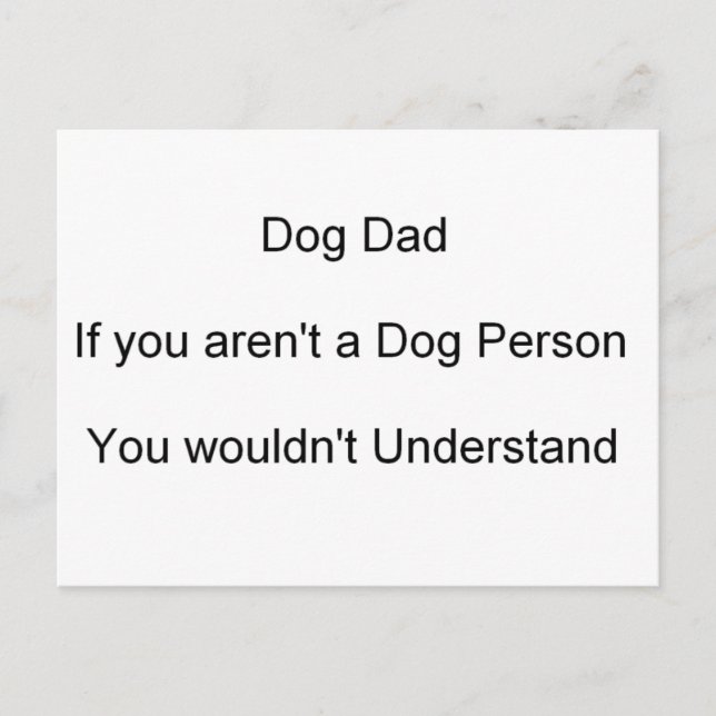 Father's Day Dog Dad Postcard (Front)