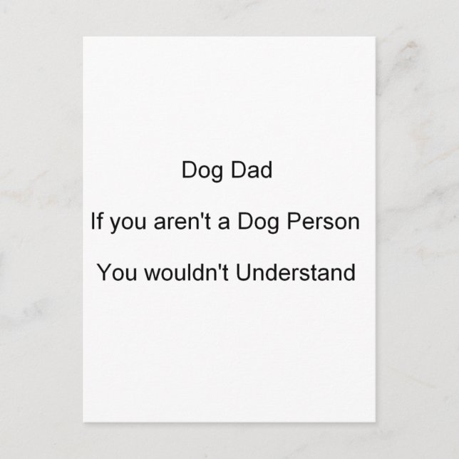 Father's Day Dog Dad Postcard (Front)