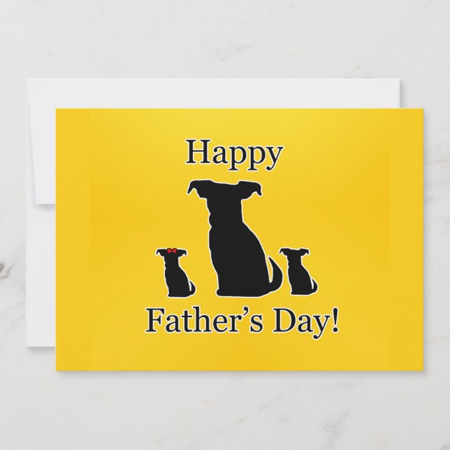Father's Day Dogs  Holiday Card (Front)