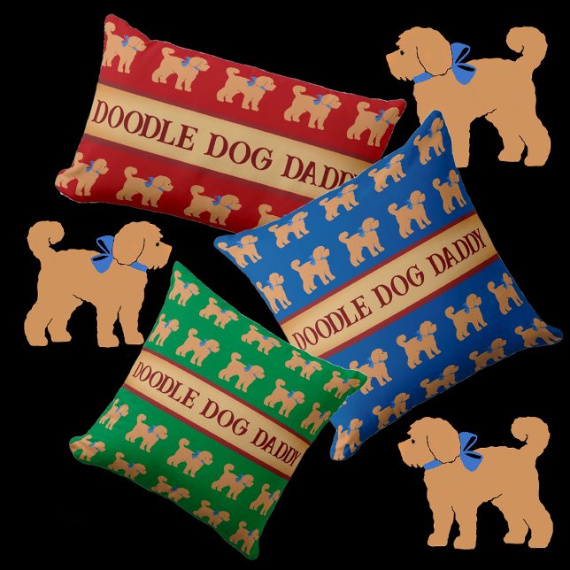 Father's Day Doodle Dog Dad Cushion (Creator Uploaded)