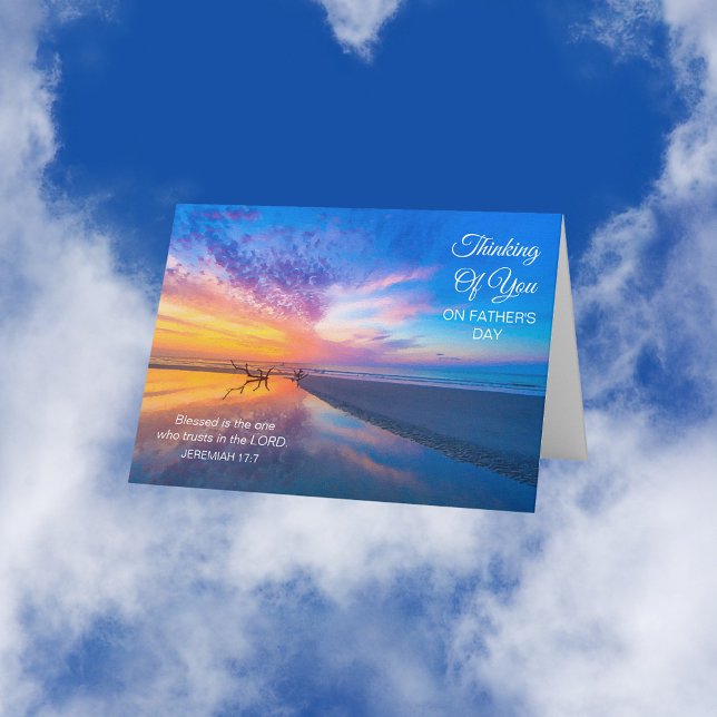 Father's Day Driftwood Ocean Greeting Card (Creator Uploaded)