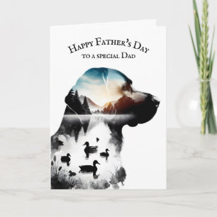 Father's Day Ducks and Labrador Retriever Card
