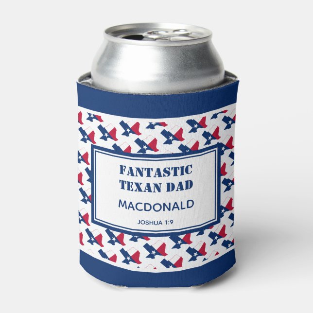 Father's Day FANTASTIC TEXAN DAD Personalised Can Cooler (Can Front)
