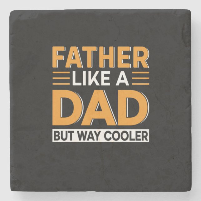 Father's Day Father Like A Dad Stone Coaster (Front)