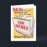 Father's Day "Feature" Card<br><div class="desc">The truth. It's free. (Except for Dad.) World's Greatest Dud® goods are designed for real world dads: loving, caring, well-intentioned fathers who inevitably (and with astounding regularity) botch things in harebrained, yet harmless ways. In other words, WGD is for practically every father on the planet. Only One Dad Can Be...</div>