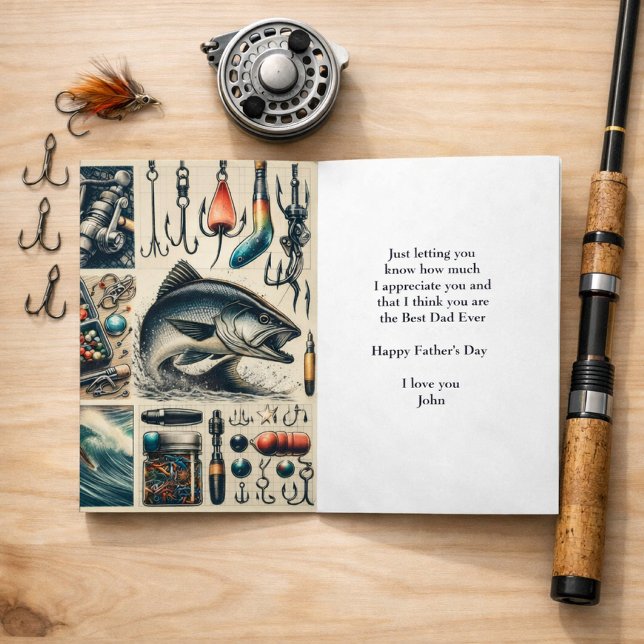 Father's Day Fisherman Greeting    Card (Creator Uploaded)