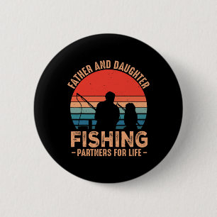 Fathers Day Fishing Dad Fathers Day From Daughter 6 Cm Round Badge
