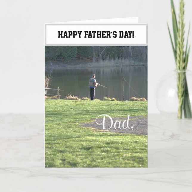 Father's Day Fishing Upload Photo Card (Front)