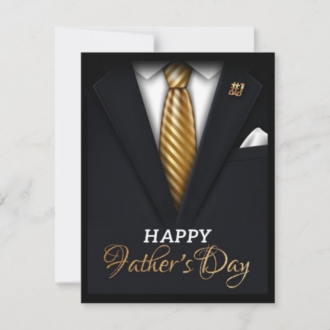 Father's day Flat Note Card (Front)