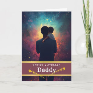 Father's Day for Best Dad Universe Theme Card