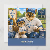 Father's Day for Cat Dad Cat Baseball Lover