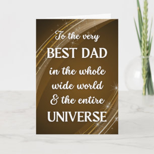 Father's Day for Dad Father Universe Theme Card