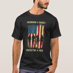 Father's Day For Dad Husband Daddy Protector Hero T-Shirt
