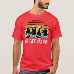 Father's Day for Daddy Best Cat Dad Ever Vintage T-Shirt
