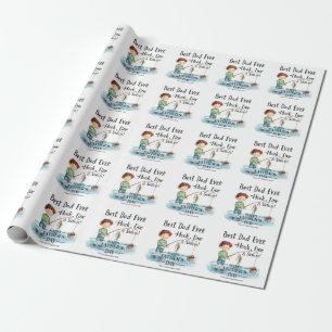 Father's Day for Fishing Lover Dad  Wrapping Paper