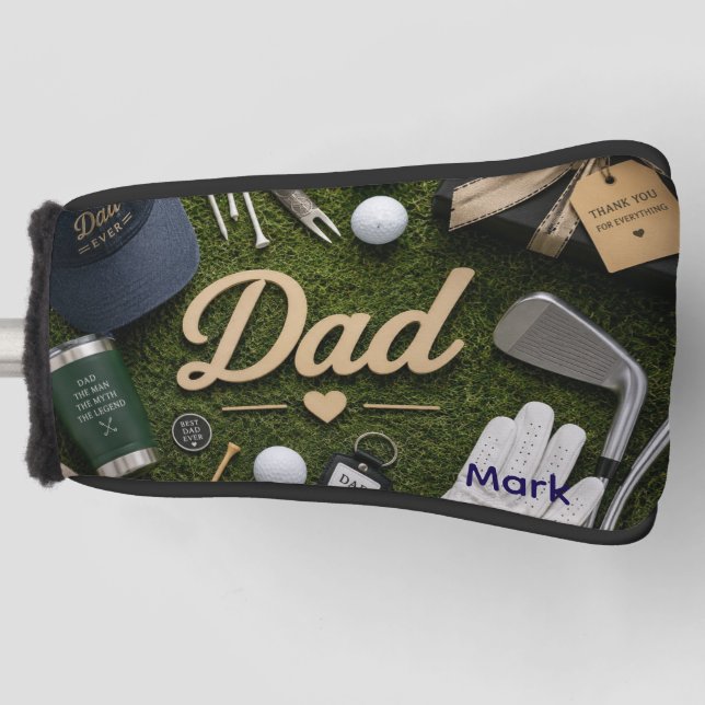 Father's Day for Golf Dad  Head Cover (Front)