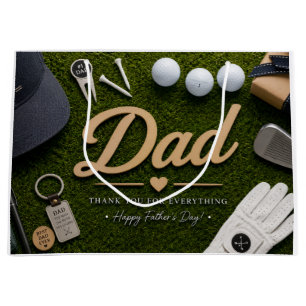 Father's Day for Golf Dad Large Gift Bag