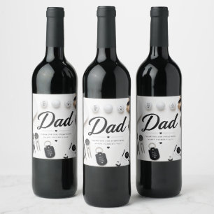 Father's Day for Golf Dad Wine Label