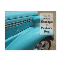 Father's Day for Grandpa Hot Rod Humour Photo
