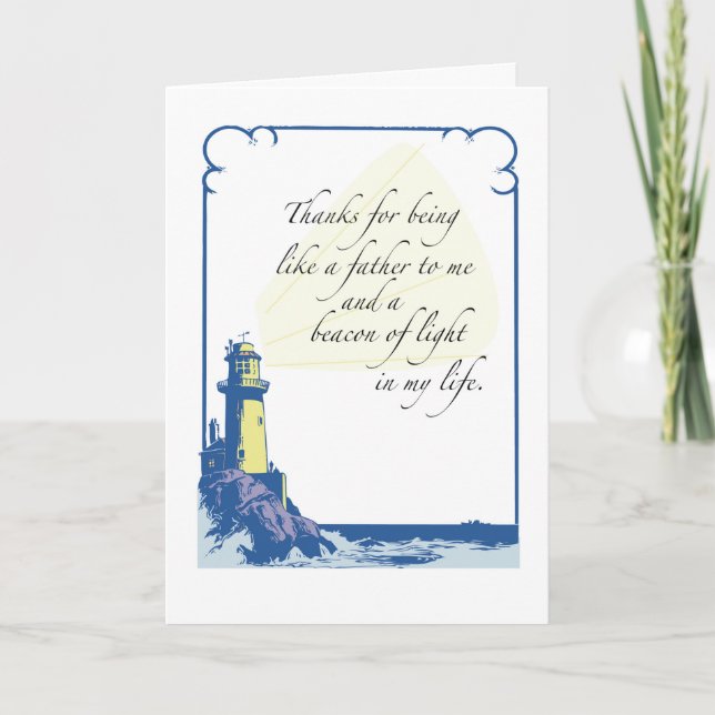 Father's Day for Like a Father with Lighthouse, Oc Card (Front)