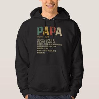 Father's Day  For Men Dad Papa Definition Grandpa Hoodie