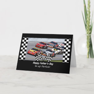 Father's Day for Partner, Stock Car Racing, Checks Card