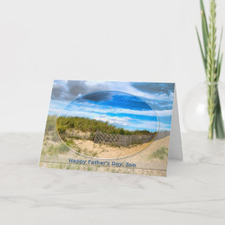 FATHER'S DAY - FOR SON - BEACH/SHORE IMAGE CARD