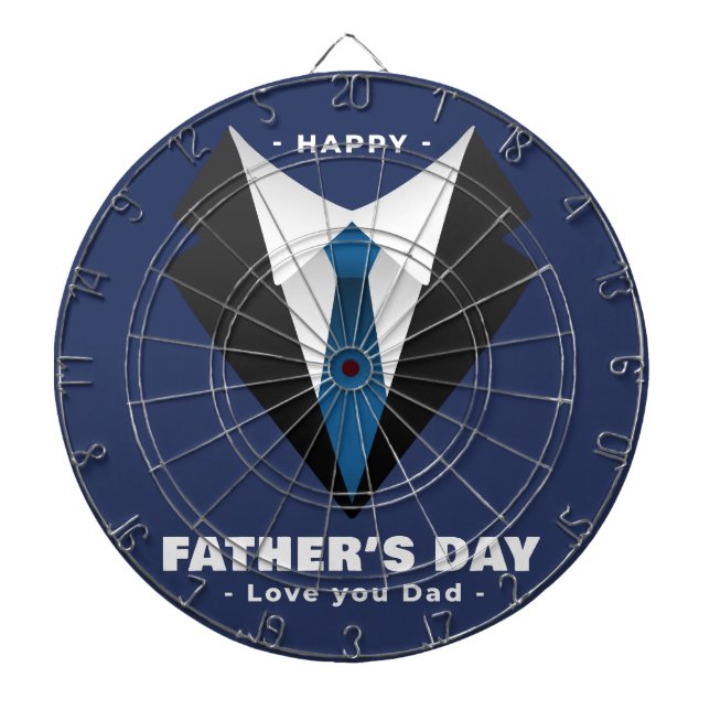 Father's Day. Formal Suit.  Dartboard (Front)
