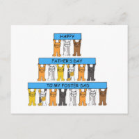 Father's Day Foster Dad Cartoon Cats