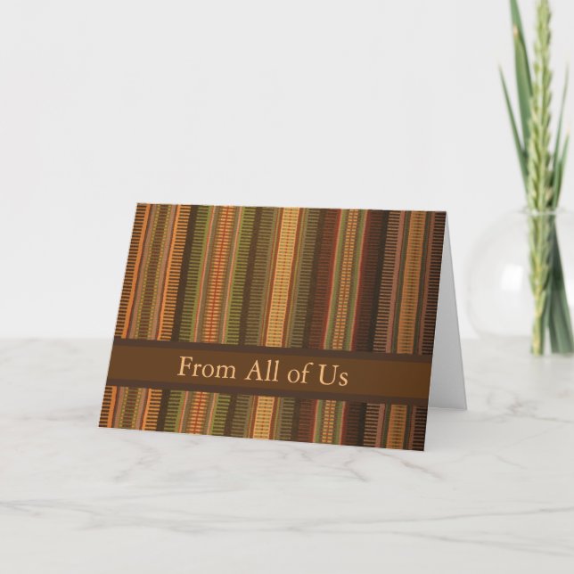 Father's Day from All of Us Raanu Pattern Weaving Card (Front)
