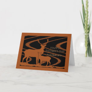 Father's Day from Both of Us, Deer in Field Card