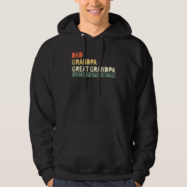 Fathers day from Grandson toddler Dad Grandpa Grea Hoodie (Front)