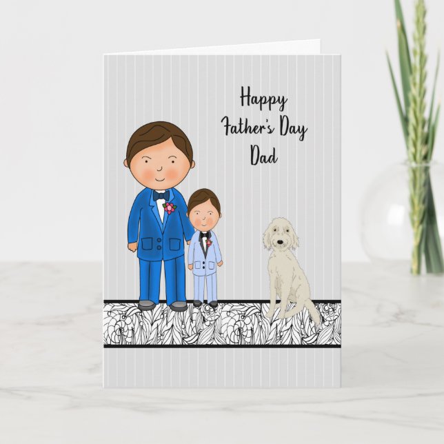 Father's Day from Son with Dad & Son Card (Front)
