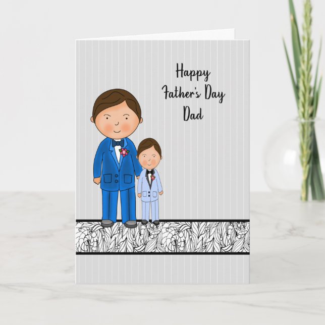 Father's Day from Son with Dad & Son Card (Front)