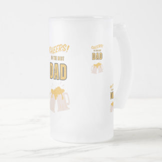 Father's day  frosted glass beer mug