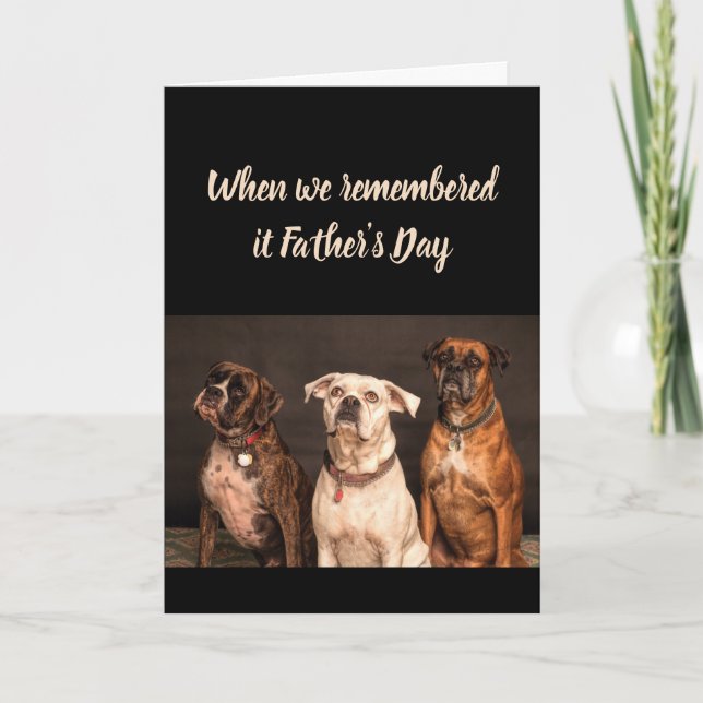 Father's Day Fun From all of Us Boxer Dog Fun Card (Front)