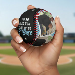 Father's Day Funny 3rd Base Photo Blue Baseball