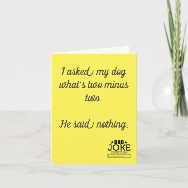 Fathers Day Funny Dad Joke Card (Front)