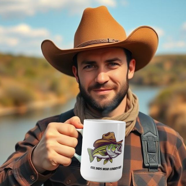 Fathers Day Funny Fish Wearing a Cowboy Hat Coffee Mug (Fathers Day Funny Fish Wearing a Cowboy Hat Coffee Mug )