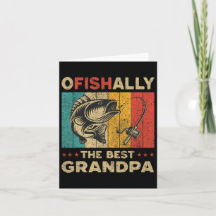 Father's Day Funny Fishing Ofishally The Best Gran Card
