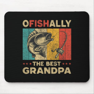 Father's Day Funny Fishing Ofishally The Best Gran Mouse Pad