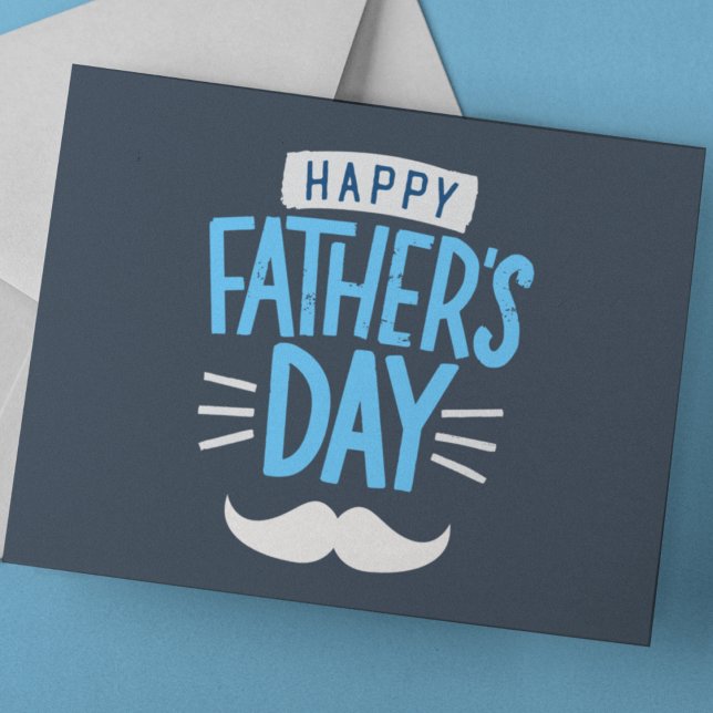 Father's Day Funny Mustache  Holiday Postcard (Creator Uploaded)