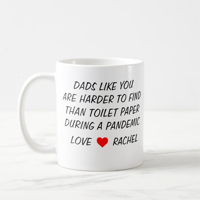Father's Day Funny Personalised Gift for Dad Coffee Mug (Left)