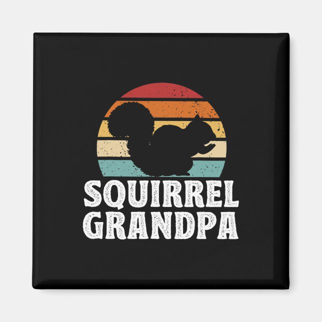 Fathers Day Funny Squirrel Grandpa  Magnet (Front)