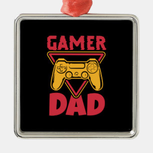 Father's Day Gamer Dad Metal Tree Decoration