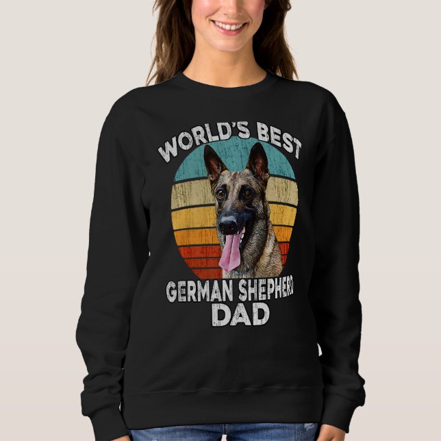 Father's Day German Shepherd  World's Best Shephar Sweatshirt (Front)