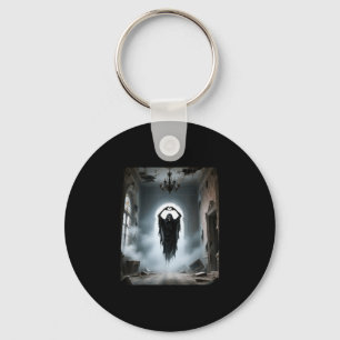 Fathers day ghost heart hands horror scary face key ring