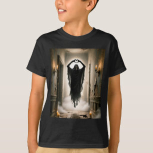 Fathers day ghost heart hands horror scary face T-Shirt