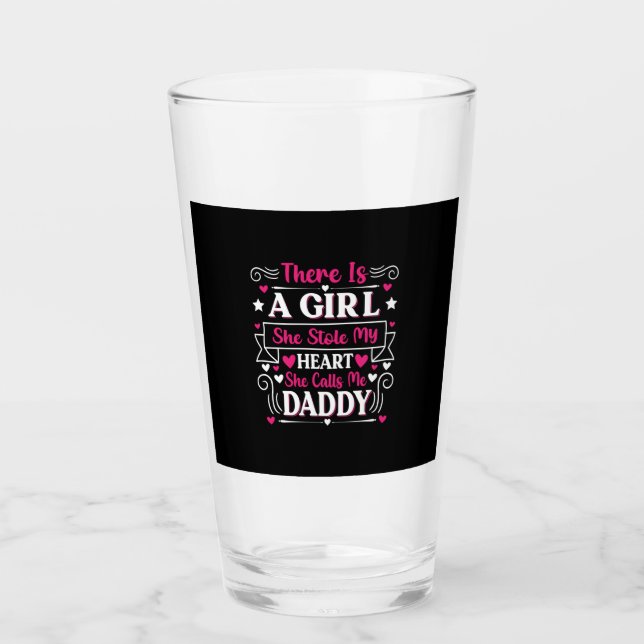 Father's Day Gift | A Girl Calls Me Daddy Glass (Front)