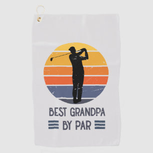 Father's Day Gift   Best Grandpa By Par  Golf Towel